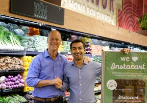 Whole Foods Market Co-CEO Walter Robb and Instacart CEO Apoorva Mehta