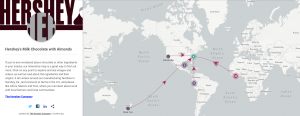 Future Food TechHershey Co. Mapa interactivo del origen de los ingredientes.